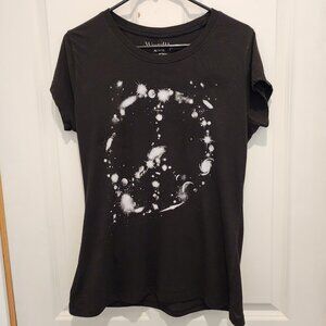 Womans Wound Up Brand Short Sleeve T-Shirt Peace Sign Logo, Size XL 15-17
